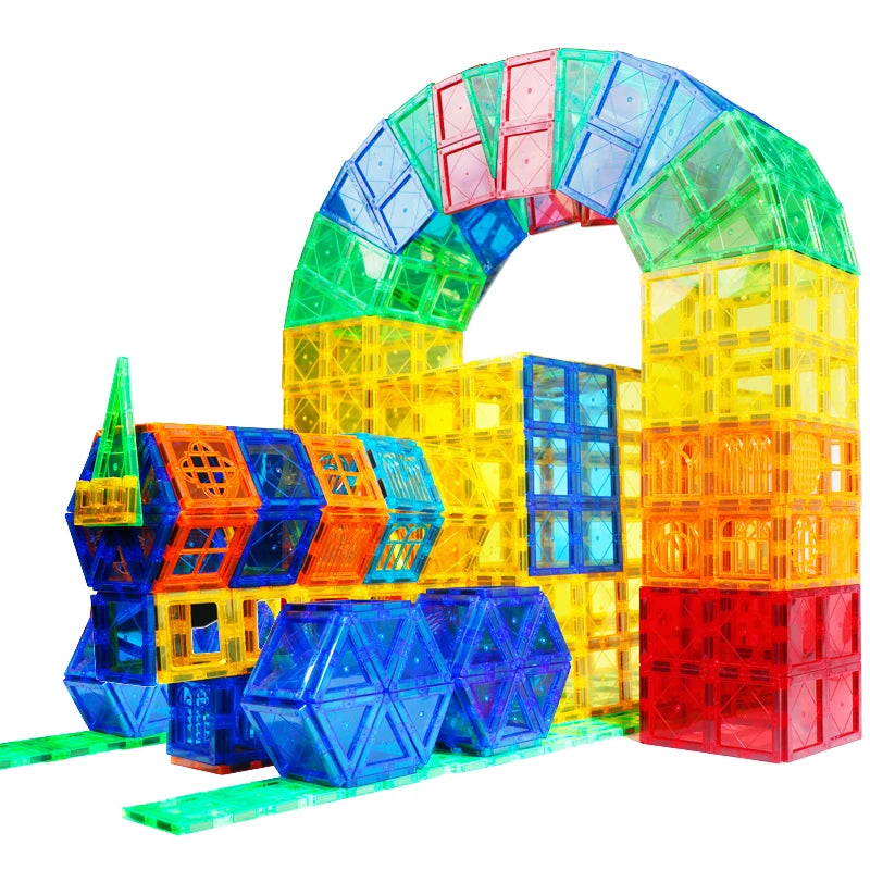 Creative Magnetic Building Blocks Set for Kids - Educational Tiles for Ages 3-8