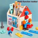 Montessori Wooden Busy House for Kids - Fine Motor Skills Development Tool and Multifunctional Activity Board