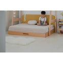 Versatile Solid Wood Children's Bed with Climbing Frame and Swing Features