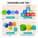 Baby Bathroom Hourglass Stacking Cup Montessori Educational Intelligence Gift Toys Stacking Ring Tower Infant Bath Play for Kids