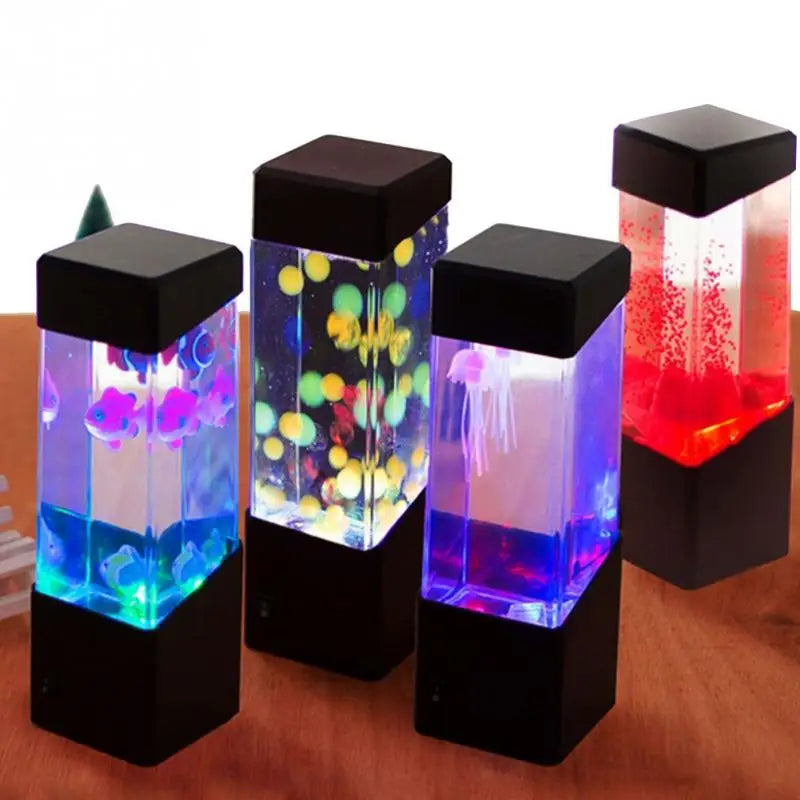 Serene Jellyfish Mood Light - USB Powered Night Lamp for Home and Office Decor