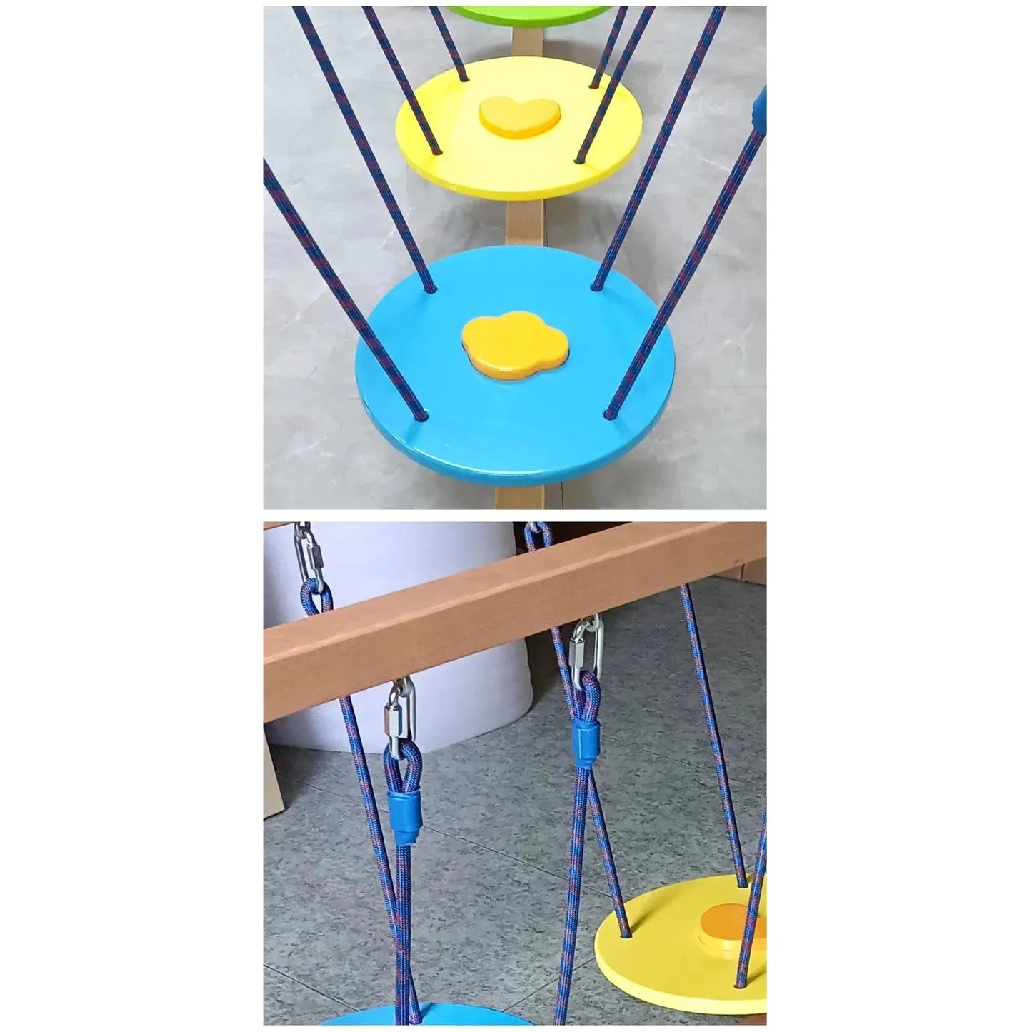 Sensory Swinging Bridge Balance Beam for Kindergarten Physical Development