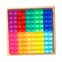 Colorful Rainbow Stacking Blocks Set - Sensory Play Resin Cubes for Kids' Fine Motor Skills Development