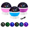 Starry Sky LED Galaxy Projector Night Light - Rotating Planetarium Lamp for Kids' Bedrooms and Gifts