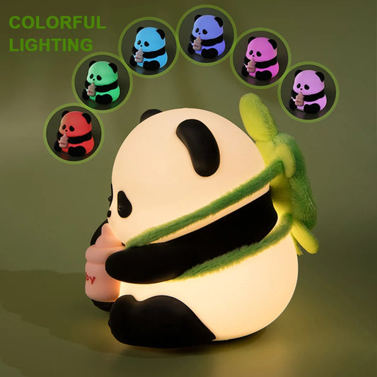 Adorable Rechargeable Silicone LED Night Light - Cartoon Animal Bedside Lamp for Kids' Rooms, Perfect Birthday Gift and Room Decor