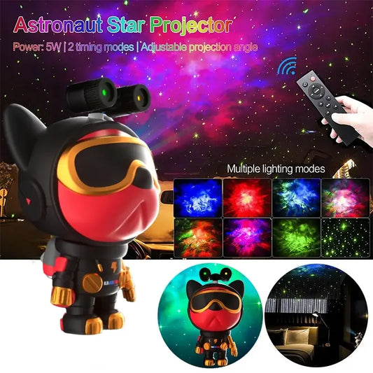 Astronaut Space Dog Galaxy Star Projector Night Light - Enchanting Home Decor and Gift