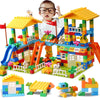 153PCS Big Particle Roof Blocks Compatible With City House Big Size Slide Building Blocks Castle Brick Toys For Children
