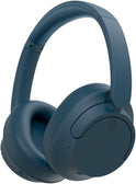 Experience immersive sound with the blue WH-CH720N wireless Bluetooth headphones, featuring noise canceling, cushioned ear pads, sleek minimalist design, built-in mic, 35-hour battery life, and quick charge for modern comfort and convenience.