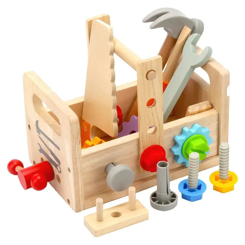 Montessori Wooden Tool Set for Fine Motor Skills Development - Disassembly and Assembly Toy for Babies and Toddlers