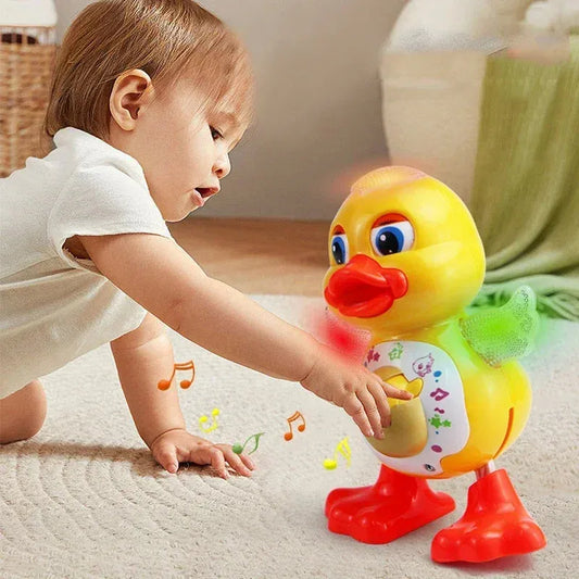 Dancing Electric Duck with Flashing Eyes and Musical Fun - Cute Educational Toy for Kids