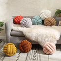 Stylish Eco-Friendly Knotted Ball Plush Pillow - Handcrafted Indeformable Back Support Pillow