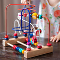 Montessori Roller Coaster Bead Maze Wooden Baby Toy Animal Fruit Style Maze Circles Around Beads Abacus Math Puzzle Toys Gifts