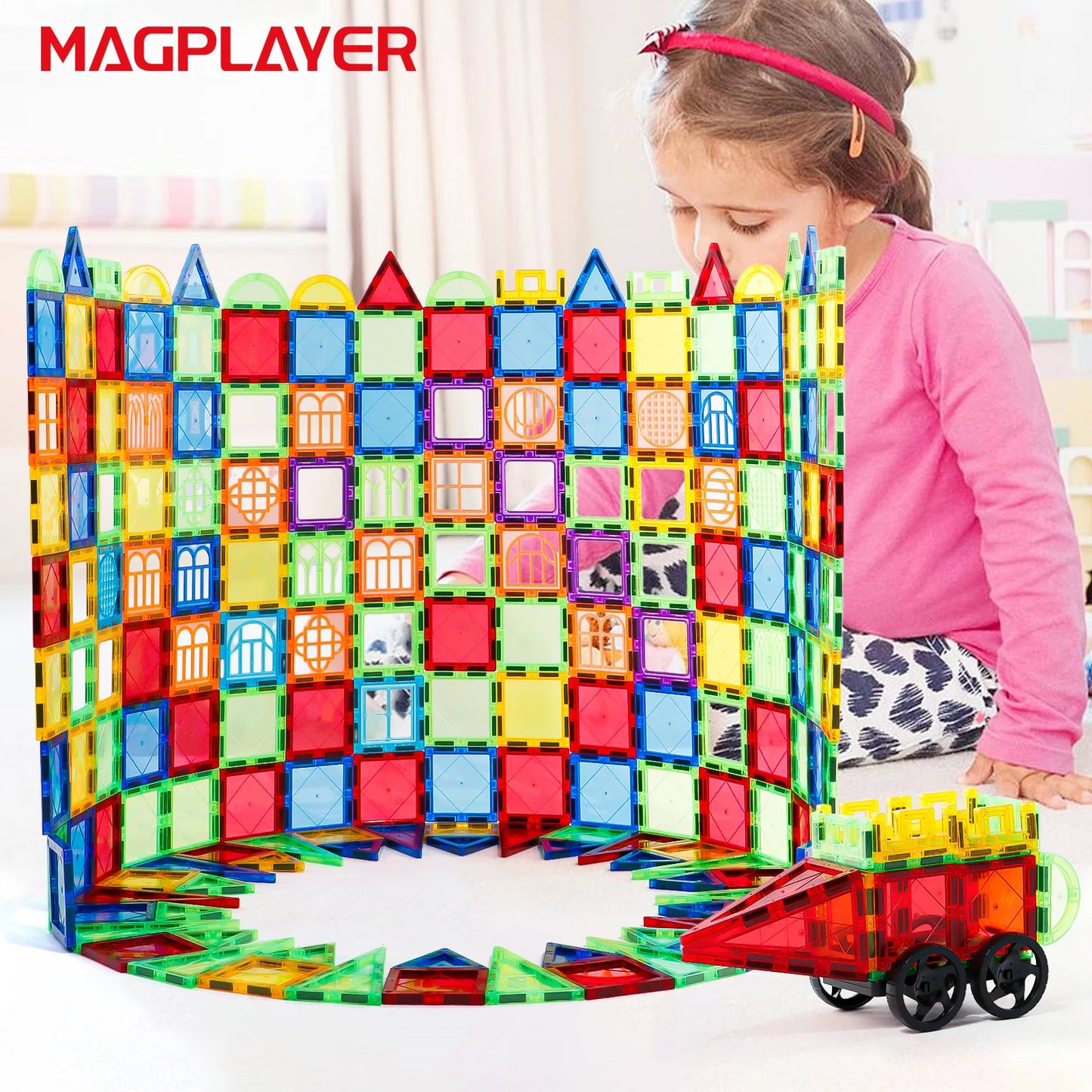 Creative Magnetic Building Blocks Set for Kids - Educational Tiles for Ages 3-8