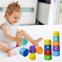 Baby Bathroom Hourglass Stacking Cup Montessori Educational Intelligence Gift Toys Stacking Ring Tower Infant Bath Play for Kids