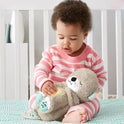 Soothing Breathing Otter Musical Plush Toy with Light and Sound for Newborns - Sensory Playmate Gift