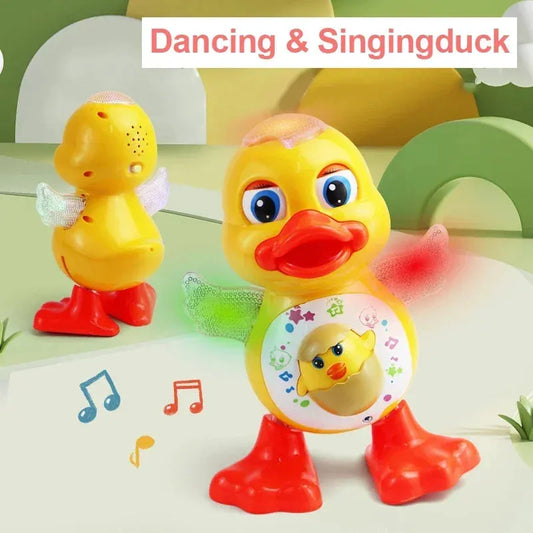 Dancing Electric Duck with Flashing Eyes and Musical Fun - Cute Educational Toy for Kids