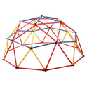 The Kids Outdoor Climbing Dome is a vibrant geodesic structure featuring red, blue, and yellow metal bars. Originating from Mainland China, it offers durable, precise craftsmanship for endless outdoor fun and happiness for children as a versatile play center with monkey bars.