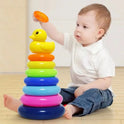 5-layer baby rainbow tower lasso toys Puzzle Stacking Baby Early Learning Toys 0-1 years old baby tumbler