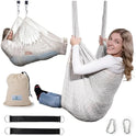 Therapist-Designed Sensory Swing for Adults & Kids with ADHD, Autism, Anxiety - Hanging Chair Outdoor Swings for Adults - JoyfulJive