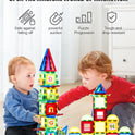 Romboss Magnetic Educational Architecture Puzzle - Colorful Building Blocks Toy for Creative Kids