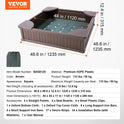 The SucceBuy Sandbox w/ Cover is a square HDPE plastic sandpit with 4 corner seats, a green Oxford cloth cover, and bottom liner. Measures 48.6 (1235 mm) per side and 12.4 (315 mm) high—perfect for kids outdoor play.