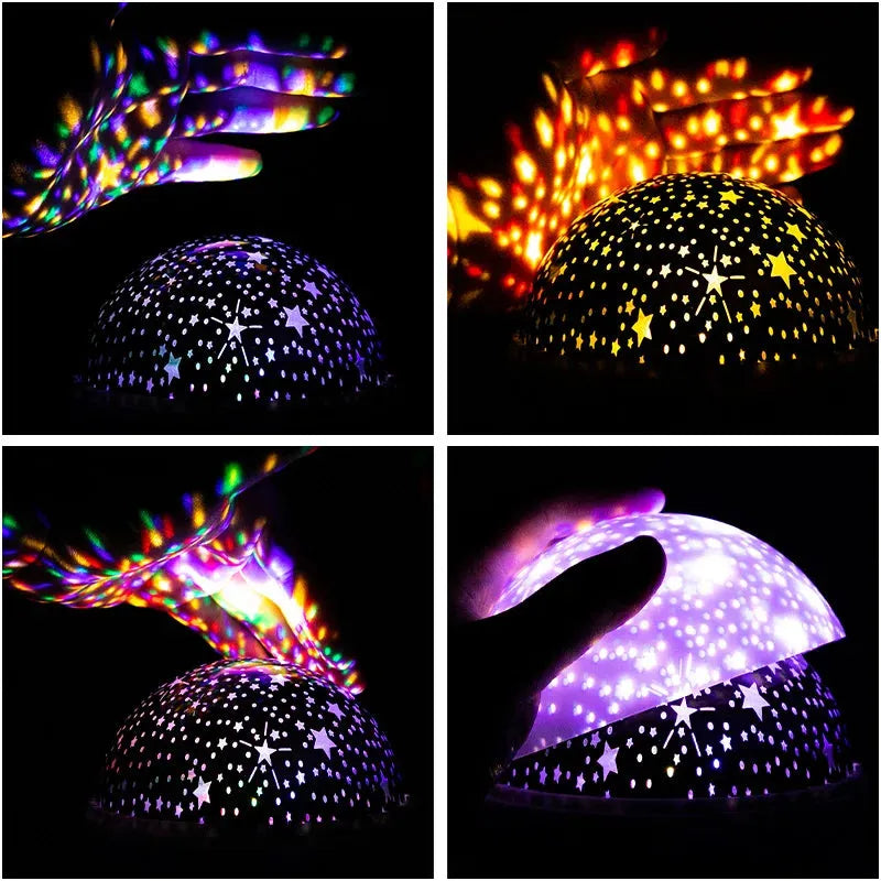 Starry Sky LED Galaxy Projector Night Light - Rotating Planetarium Lamp for Kids' Bedrooms and Gifts