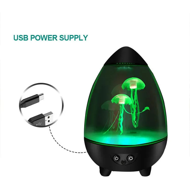 Serene Jellyfish Mood Light - USB Powered Night Lamp for Home and Office Decor