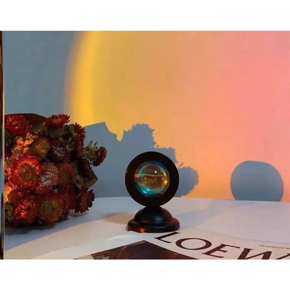 Enchanting RGB Sunset Projection Table Lamp - Mood Enhancing Atmosphere Light for Home Decor and Gifts