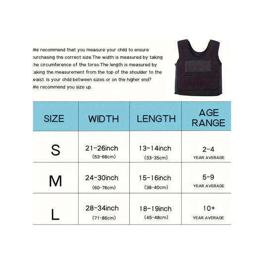 Calming Sensory Compression Vest for Autism and Hyperactivity - Breathable, Form-Fitting Design