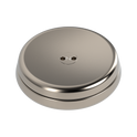 The ONO Slider Titanium is a round, metallic, titanium-colored object with a smooth, slightly domed surface and two small center holes—ideal as a minimalist fidget toy or as an accessory for your ONO Slider.