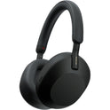 Black Sony WH-1000XM5 Noise-Cancelling Headphones (Refurbished) with active noise-cancelling.