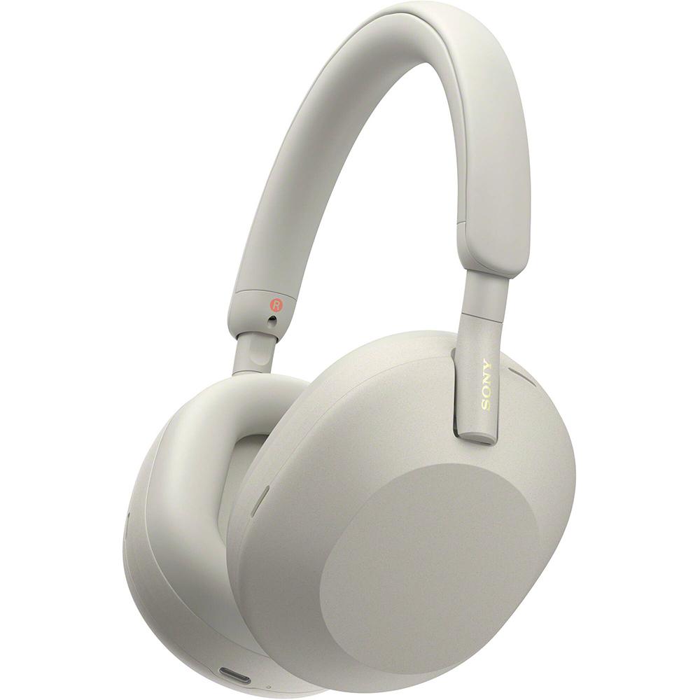 Off-white Sony WH-1000XM5 Noise-Cancelling Headphones (Refurbished).