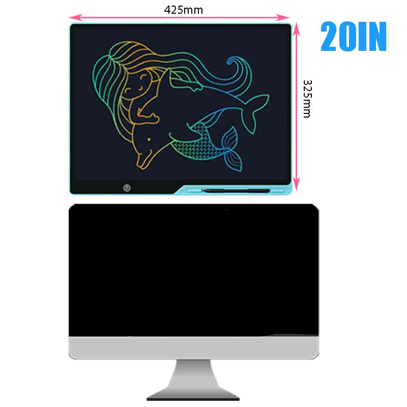 16" / 20" Lcd Writing Tablet / Drawing Tablet / Drawing Board Smart Erasable Graphics Tablet Drawing Writing Pad Children Toys