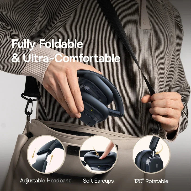 Bowie 10 Max Wireless Headphones 46Db Hybrid Active Noise Cancellation Earphones Bluetooth 5.4 Hi-Res LHDC 120H Headsets