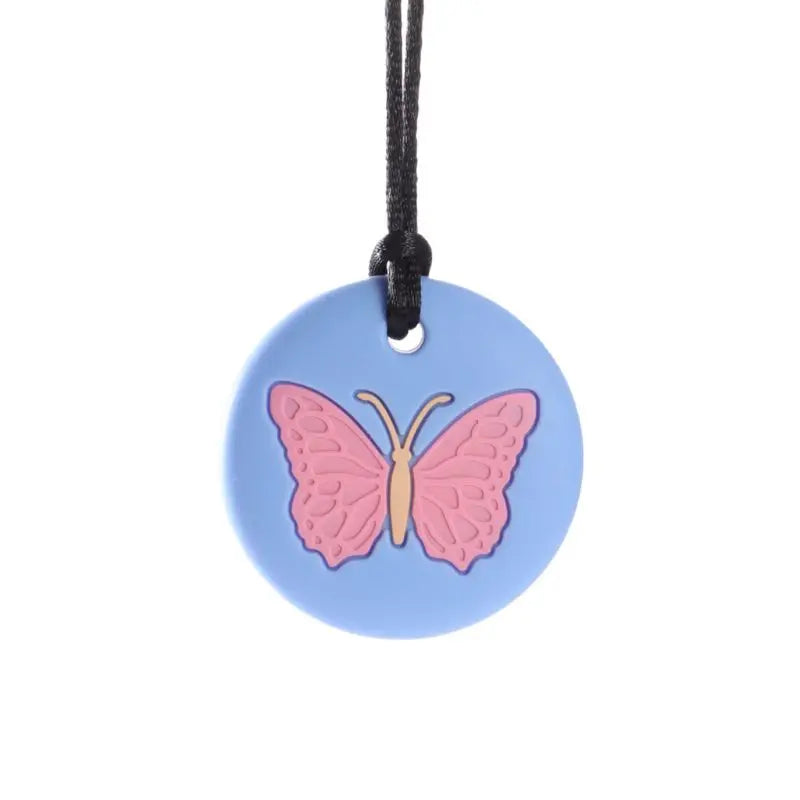Sensory Chew Necklace for Children - Autism & ADHD Teething Silicone Pendant - BPA Free Chew Toy