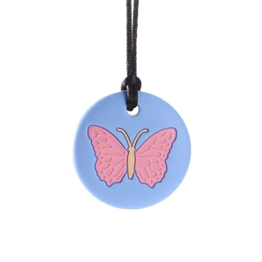 Sensory Chew Necklace for Children - Autism & ADHD Teething Silicone Pendant - BPA Free Chew Toy