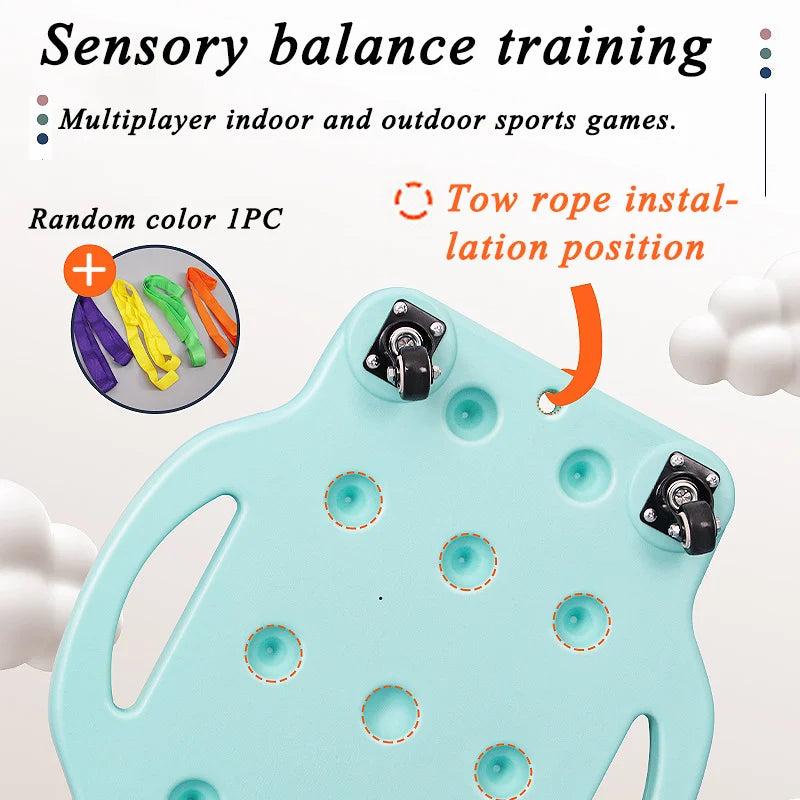 Montessori Sensory Integration Children Toys Mute Four-Wheeled Scooter Balance Training Outdoor Sports Teaching Aid Sensory Toys
