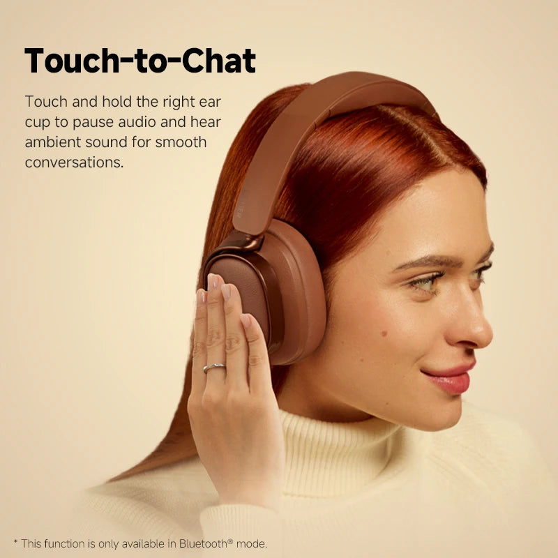 ES850NB Wireless Headphone Noise Cancelling Bluetooth Earphones Hi-Res Wireless Over-Ear Headphones with Carry Bag