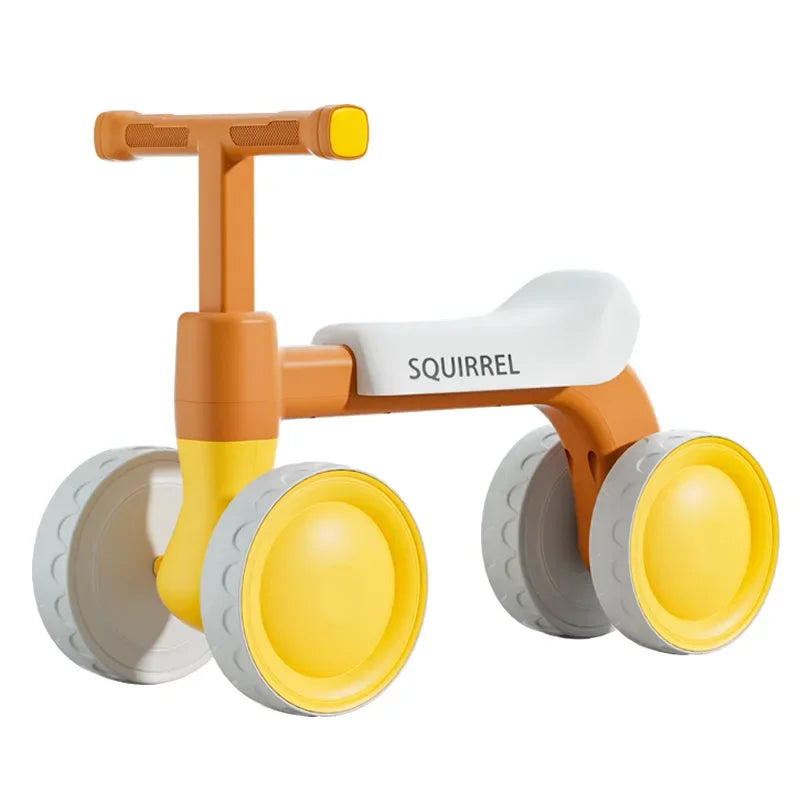 Baby Four-Wheel Walker Balance Bike Toddler Outdoor Scooter Infant Ride on Toy No Pedal Birthday Gifts for Babies Aged 1 to 3