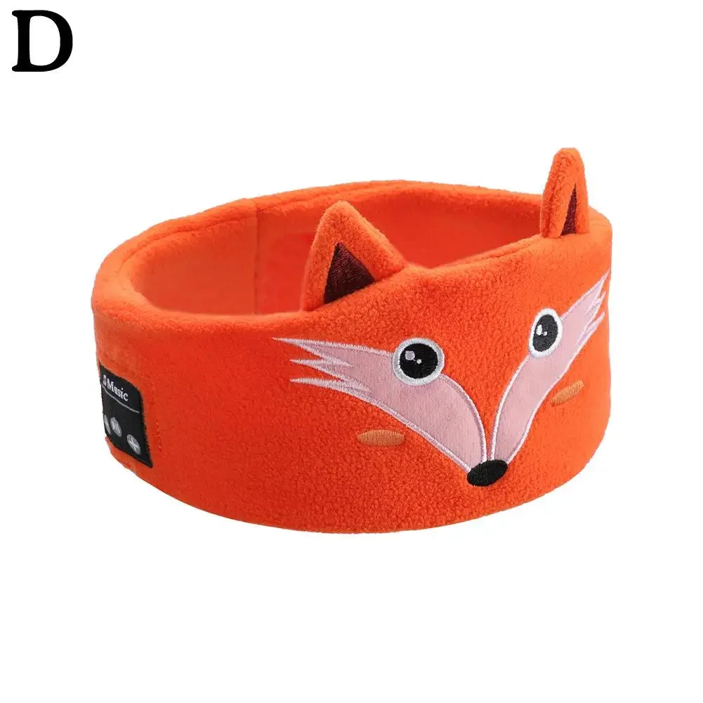 Adorable Bluetooth 5.0 Animal-Themed Sleep Mask Headphones for Kids with Wireless Earbuds