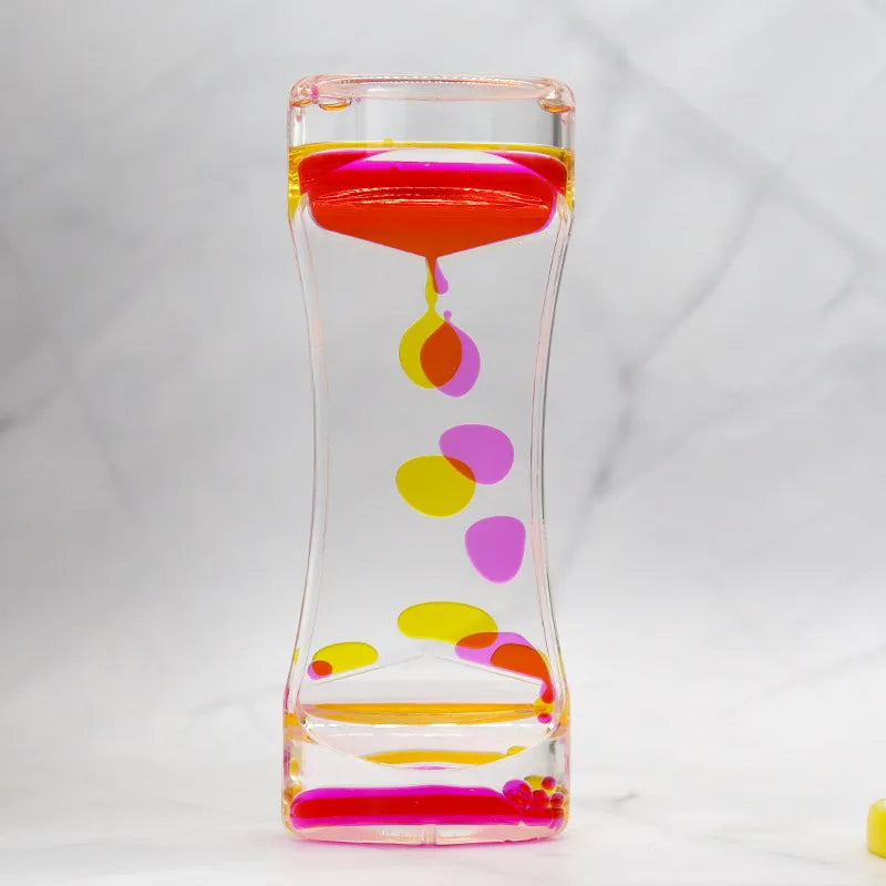 Liquid Motion Bubbler Timer Pack of Colorful Hourglass Liquid Bubbler Fidget Sensory Anxiety Autism Children Activity Calm Relax