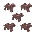 Compatible Animals Building Blocks for Children MOC Golden Hair Police Dog Husky Bulldog Chihuahua Model Bricks Kids DIY Toys 5P