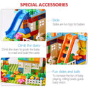 153PCS Big Particle Roof Blocks Compatible City House Big Size Slide Building Blocks Castle Brick Toys for Children