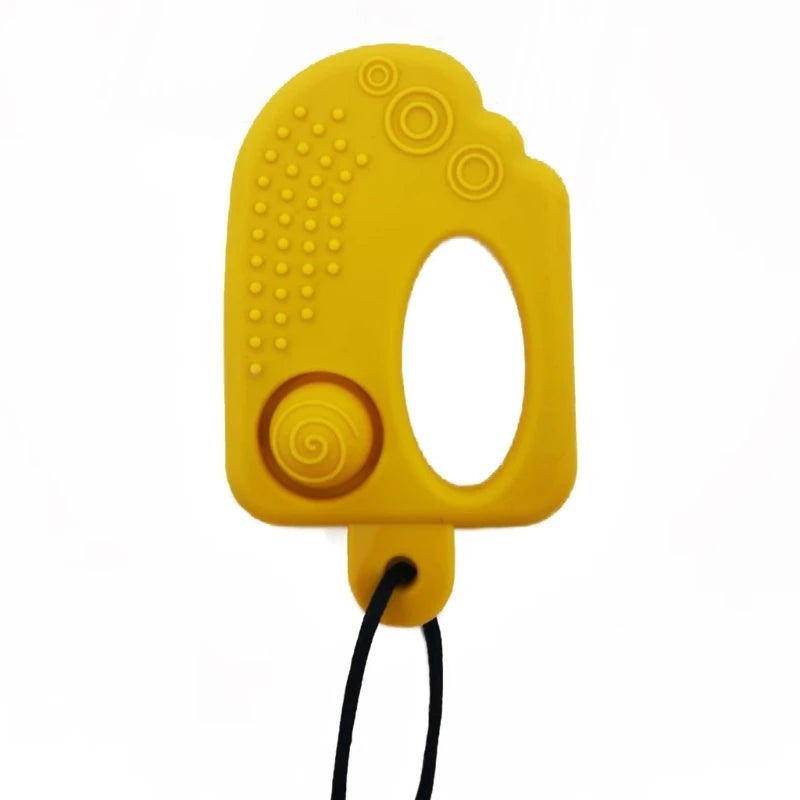Silicone Baby Teether Necklace - Sensory Chewy Pendant for Teething Relief and Special Needs Support