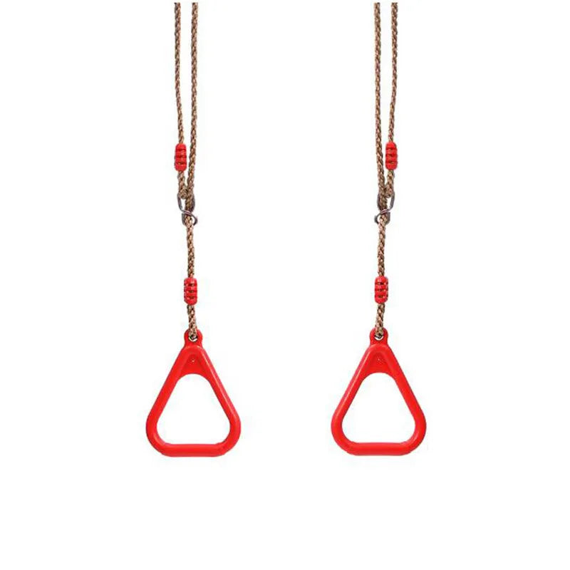Kids Hanging Gymnastic Rings Indoor Outdoor Playground Swing Garden Backyard Obstacle Course Sensory Integration Training Toys