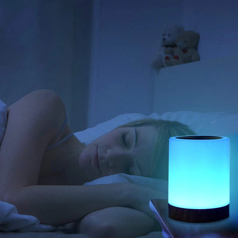 Touch Lamp LED Night Light for Bedrooms Living Room Portable Table Bedside Lamps Rechargeable Warm White RGB Light for Kids Gift
