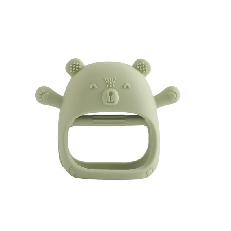 Baby Teether Gloves Kids Cartoon Bear Teething Silicone Dental Care Gums Anti-Eating Hand ​Molar Stick BPA Free ​Baby Accessorie