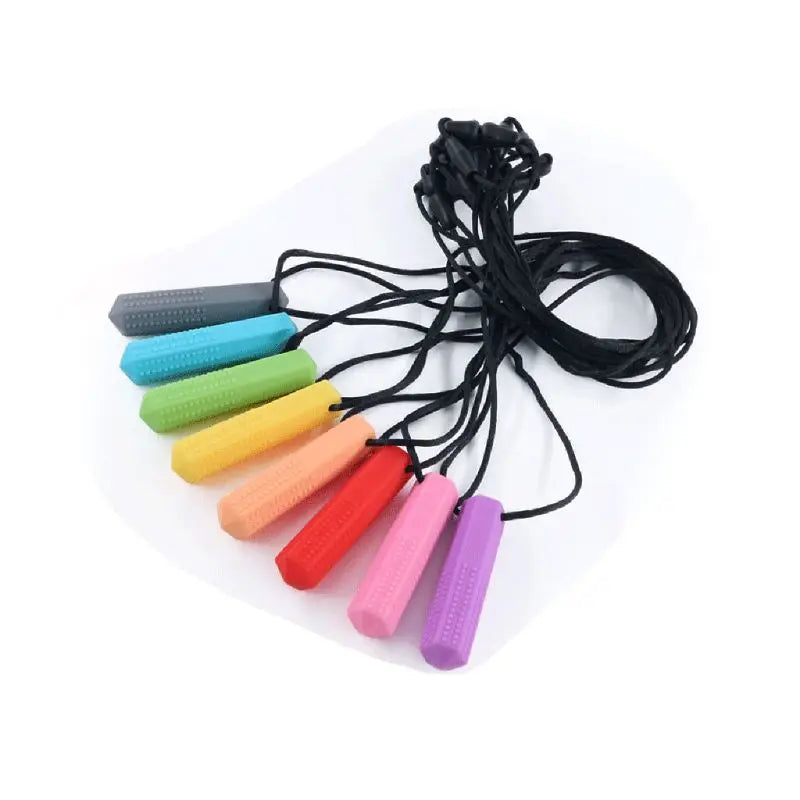 Silicone Baby Teether Necklace - Sensory Chewy Pendant for Teething Relief and Special Needs Support