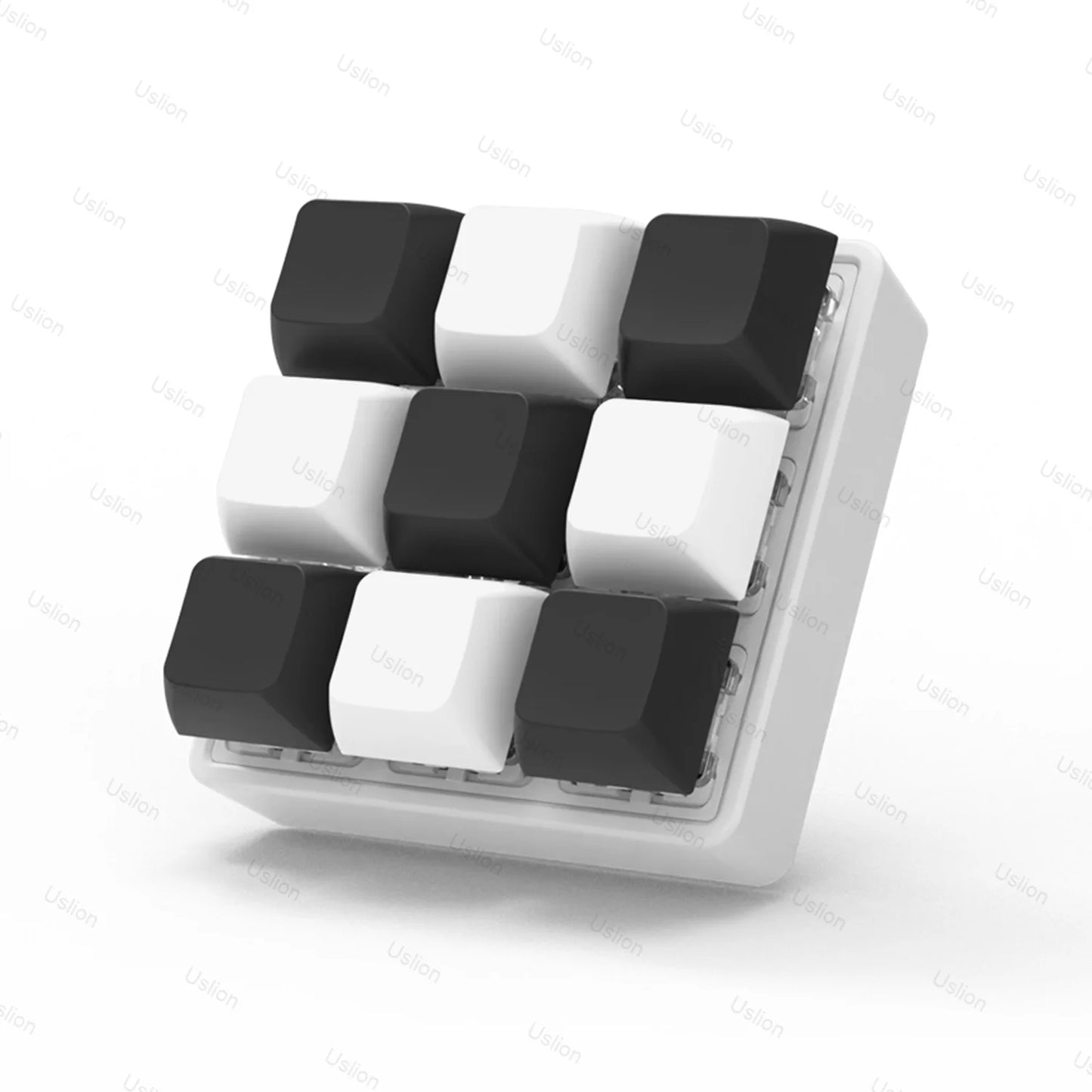 9 Keys Keyboard Key Toy Party Stress Relief DIY Fidget Button Keycap Fidget Keychain Keyboard Keychain Toys Finger Keyboard
