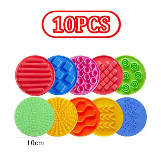 Montessori Sensory Mat Kid Balance Stepping Stones Foot Tactile Play Fingerboard Toy Educational Social Toys Autism Therapy Game